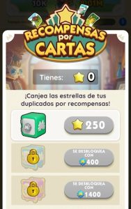 Recompensas por cartas