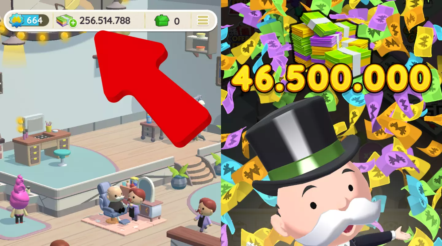 Billetes en Monopoly Go