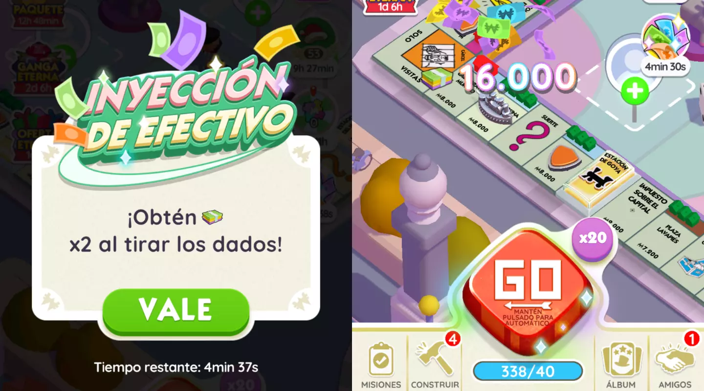 Inyección de efectivo Monopoly Go